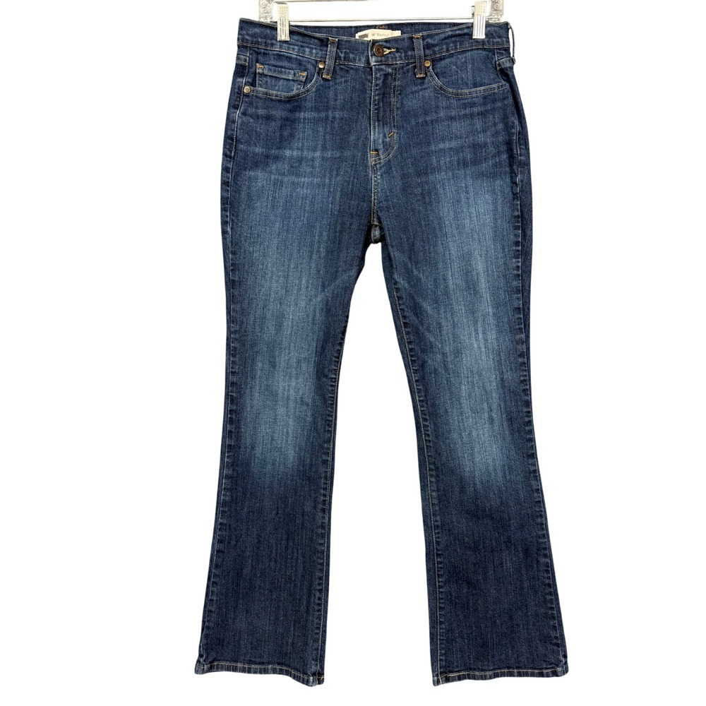 Levis Jeans Womens 10 Blue 515 Bootcut Medium‎ Wash Studded Flap Pocket Denim